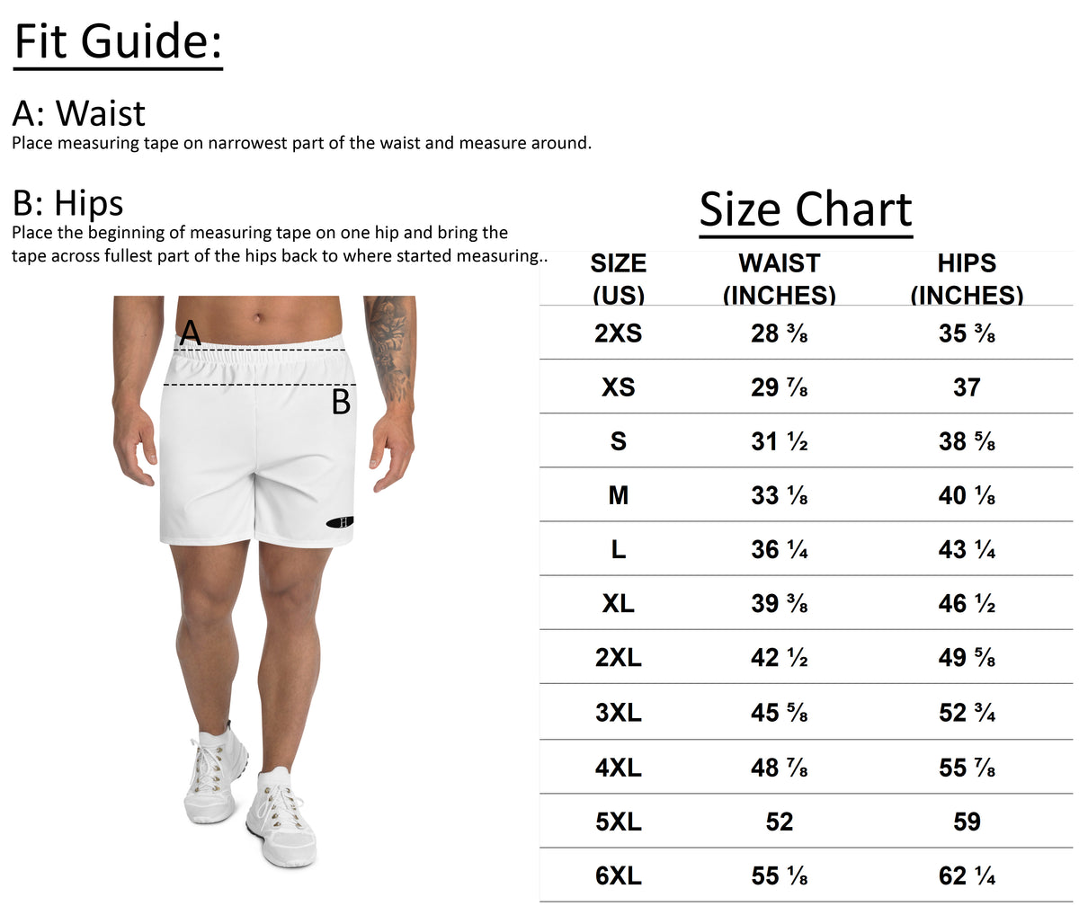 Men's Unchartered Camo Training 6.5" Shorts size chart