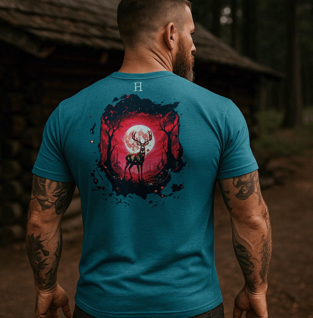 Men's Under the Blood Moon Buck Tee