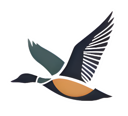 Drake edition die cut sticker featuring a flying waterfowl duck in multicolor.