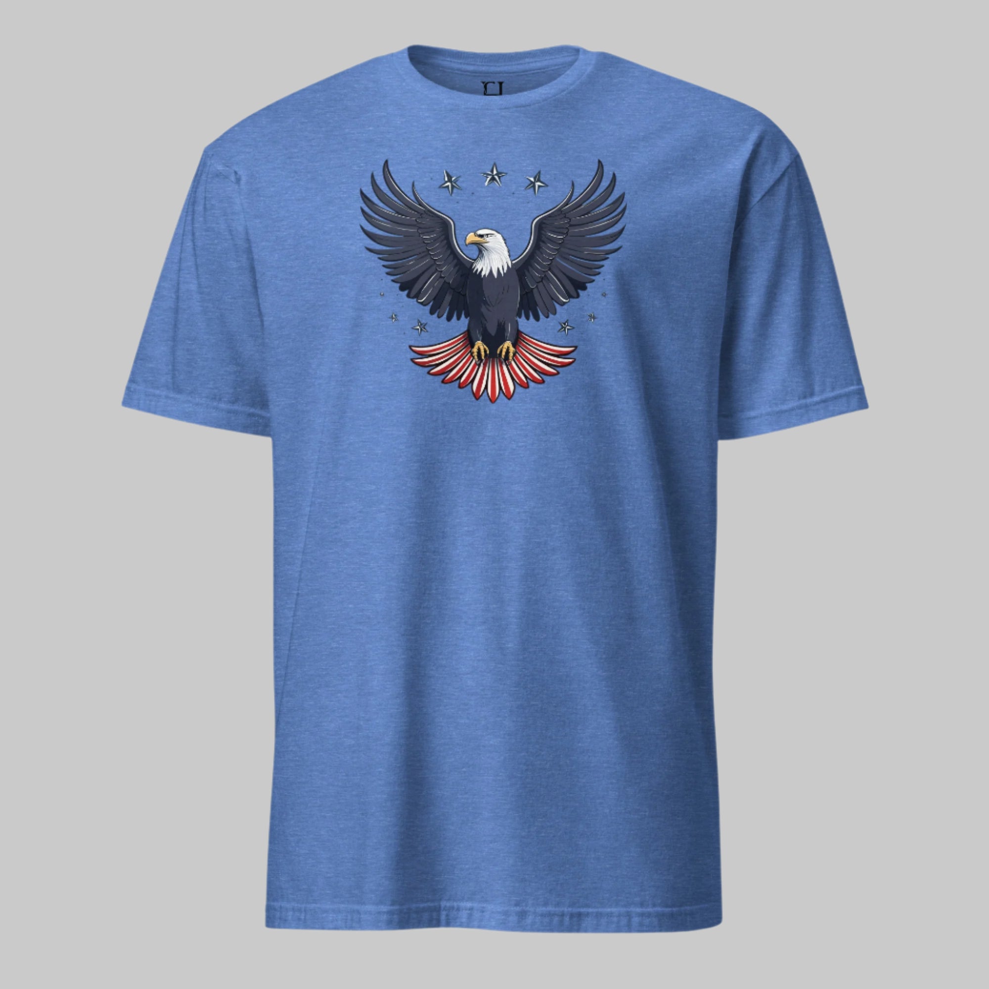 Royal blue tee with patriotic eagle and stars — made for the ones who move with purpose.