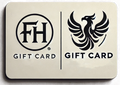 Digital representation of a gift card with FH and Phoenix logos, and the text Fearless Harbor.