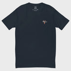 Front of Cougar Edition T-Shirt in Midnight Navy with deer logo and the words Hunt Fearless.