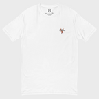 Front of Cougar Edition T-Shirt in White with deer logo and the words Hunt Fearless.