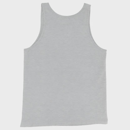 Back of Embrace the Broken Tank Top in Athletic Grey, blank with no graphics or text.