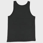 Back of Embrace the Broken Tank Top in Charcoal Black, blank with no graphics or text.
