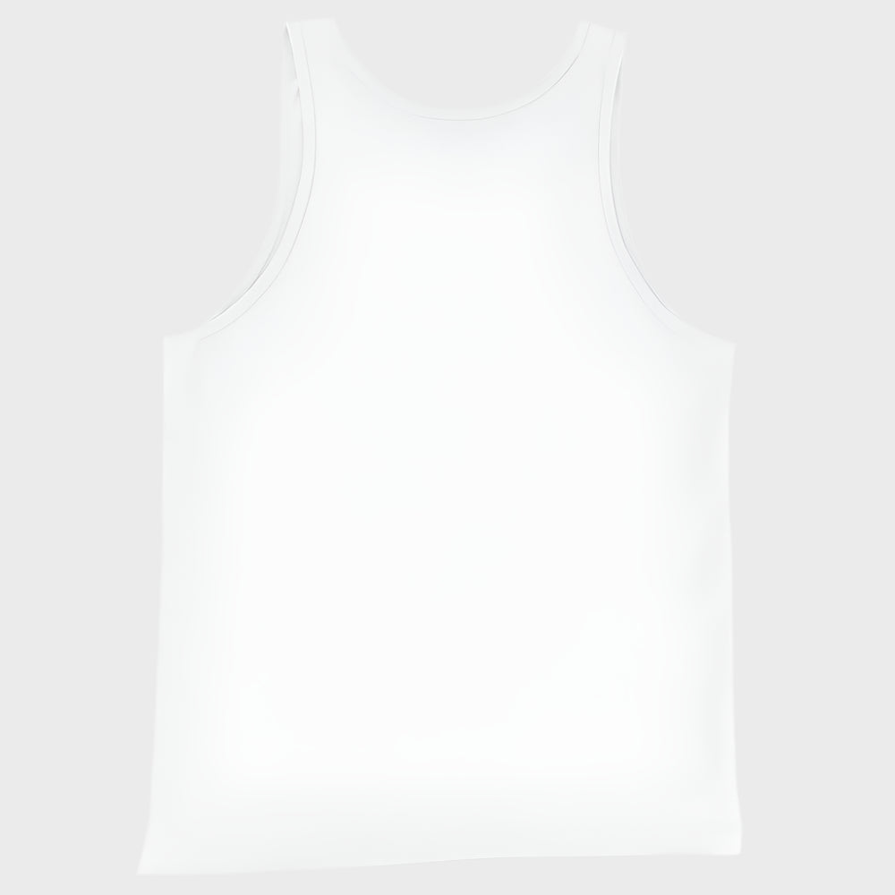 Back of Embrace the Broken Tank Top in White, blank with no graphics or text.