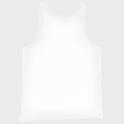 Back of Embrace the Broken Tank Top in White, blank with no graphics or text.