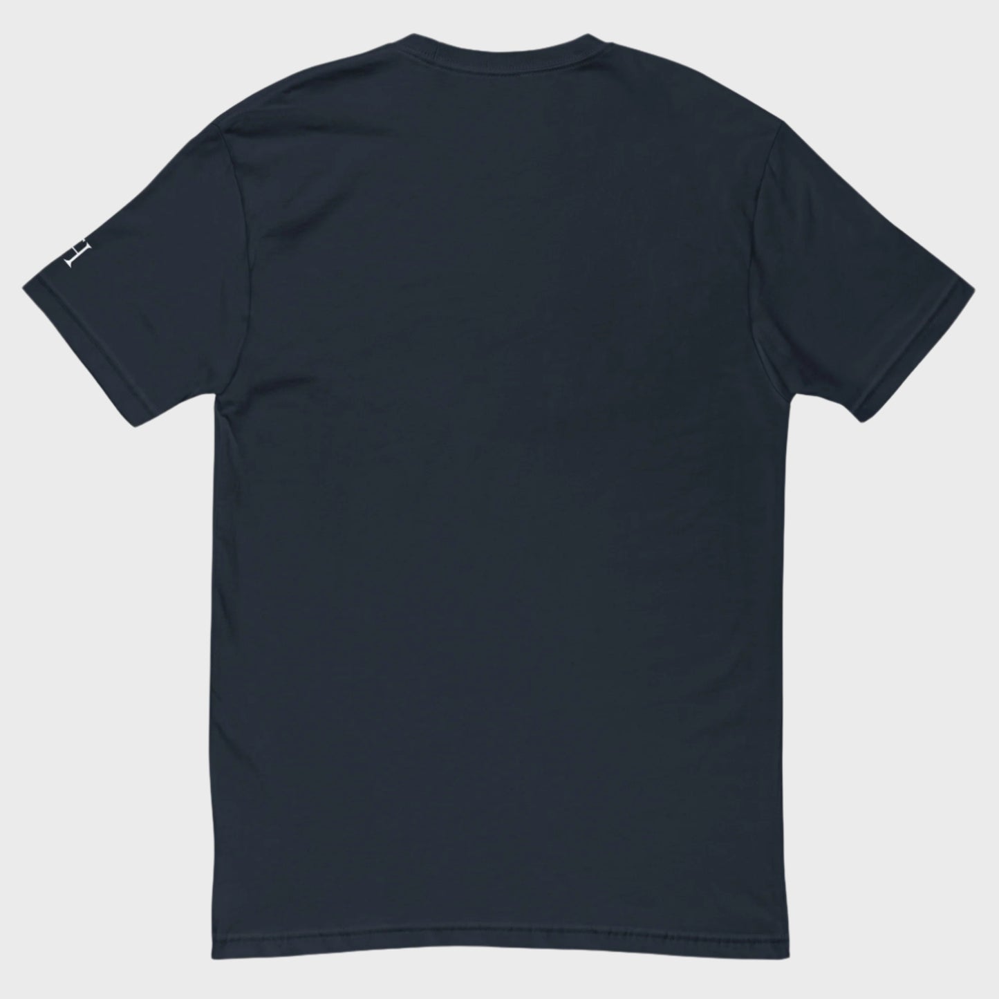 Back of FH Fitted Performance T-shirt in Midnight Navy, blank with no graphics or text.