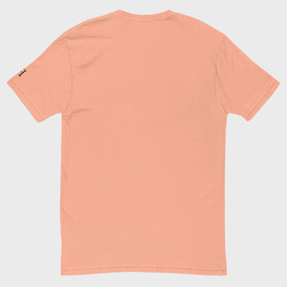 Back of FH Fitted Performance T-shirt in Desert Pink, blank with no graphics or text.