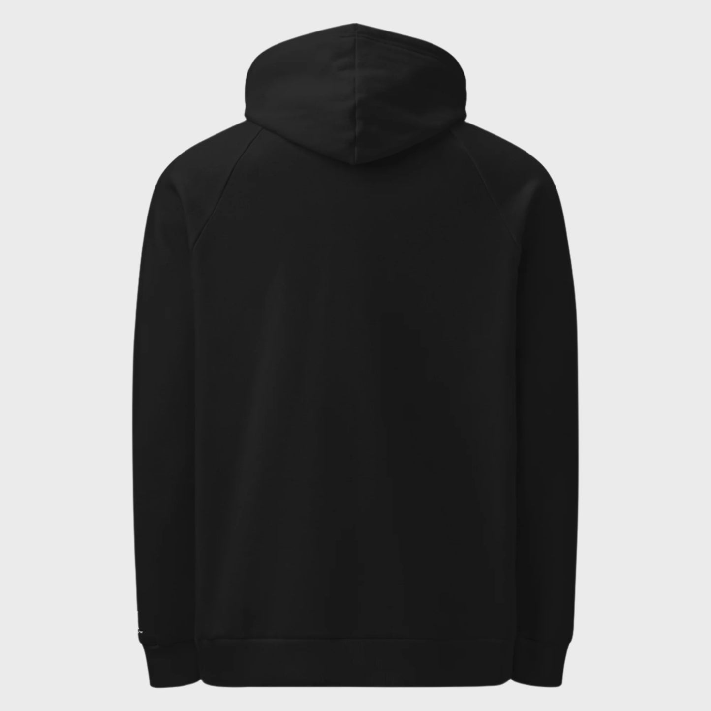 Back of Fearless Under Armour Hoodie in Black, blank with no graphics or text.