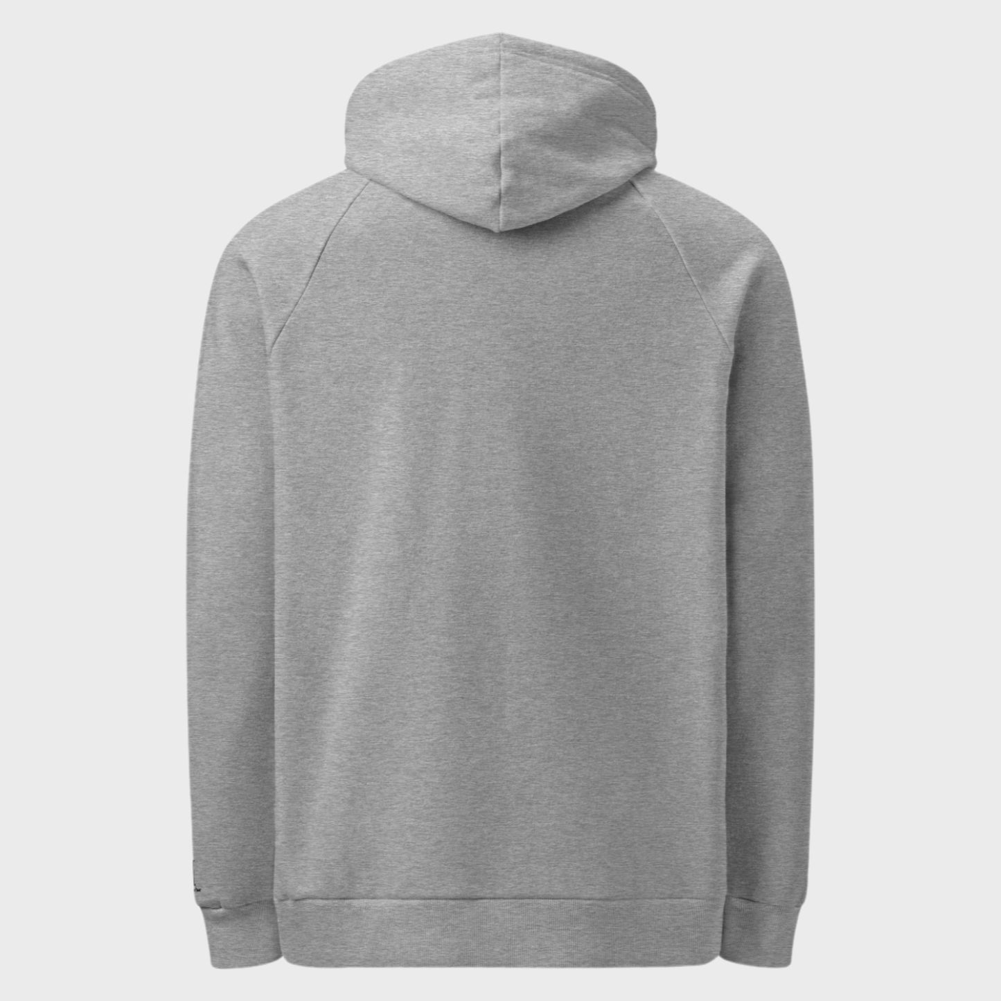 Back of Fearless Under Armour Hoodie in Grey, blank with no graphics or text.