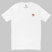Front of Majestic Buck T-Shirt in Black, with deer logo and the words Hunt Fearless.