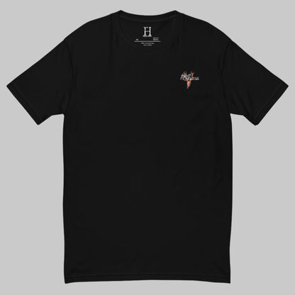 Front of Timeless Track Hunting T-Shirt in Black with deer logo and the words Hunt Fearless.