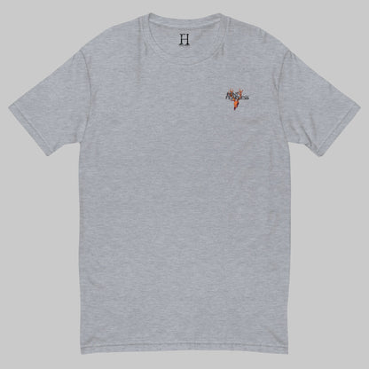 Front of Timeless Track Hunting T-Shirt in Grey with deer logo and the words Hunt Fearless.