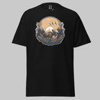 Front of Vintage Hunting wear t shirt in Black with a Moose design.