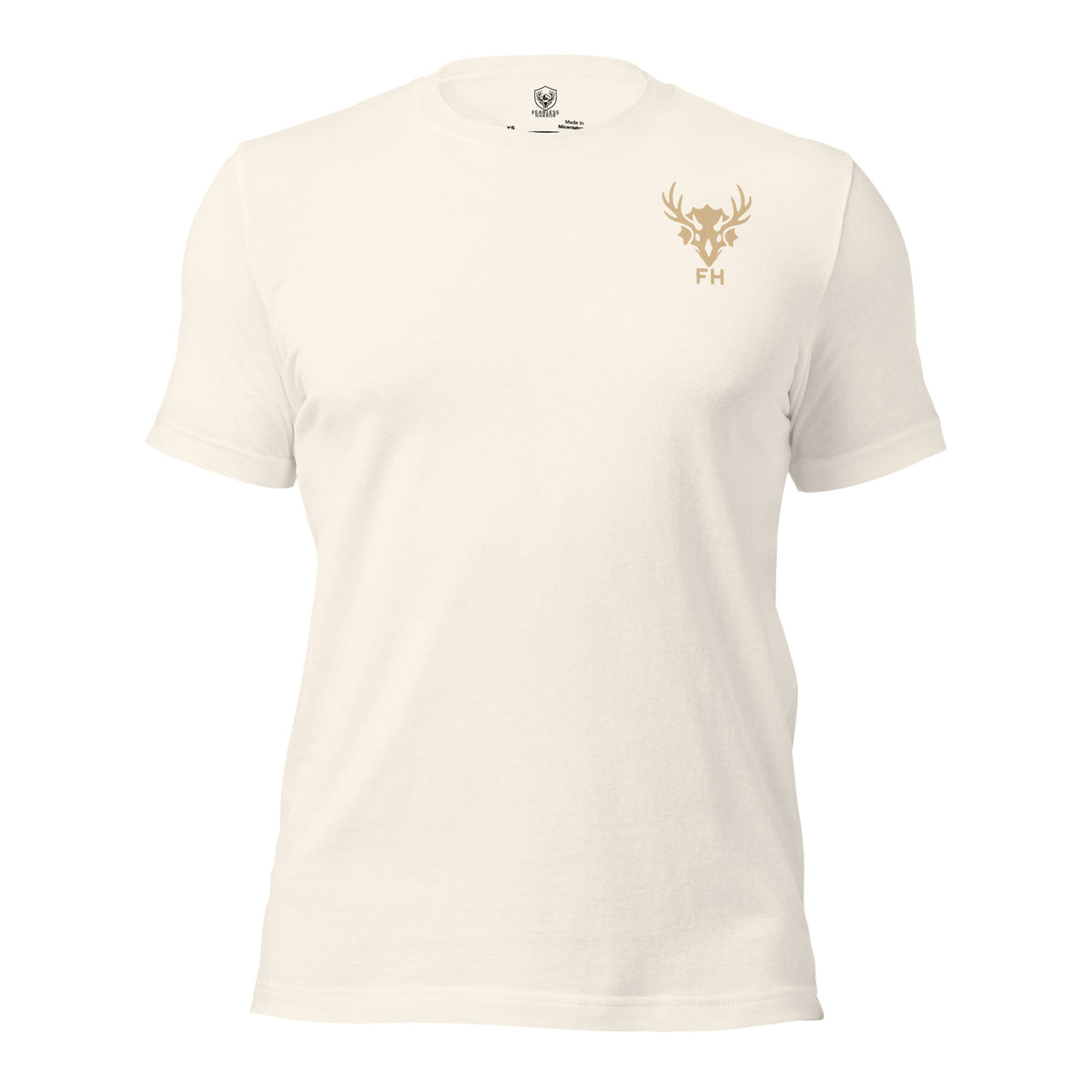 Vintage White men’s duck hunting graphic tee front view featuring the Expected Ducks, Got Sail design