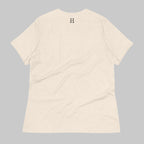 Back of Bigfoot Camo Challenge T-Shirt in Natural, blank.