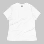 Back of Wild Moose T-Shirt in White, with FH logo in black in center near collar.