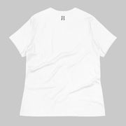 Back of Wild Moose T-Shirt in White, with FH logo in black in center near collar.