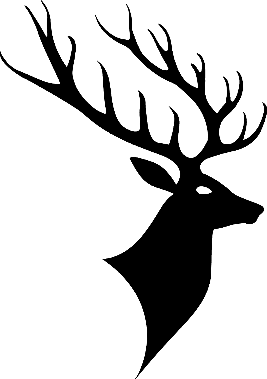 Black Buck Deer Head Vinyl Decal – premium gloss finish hunting sticker