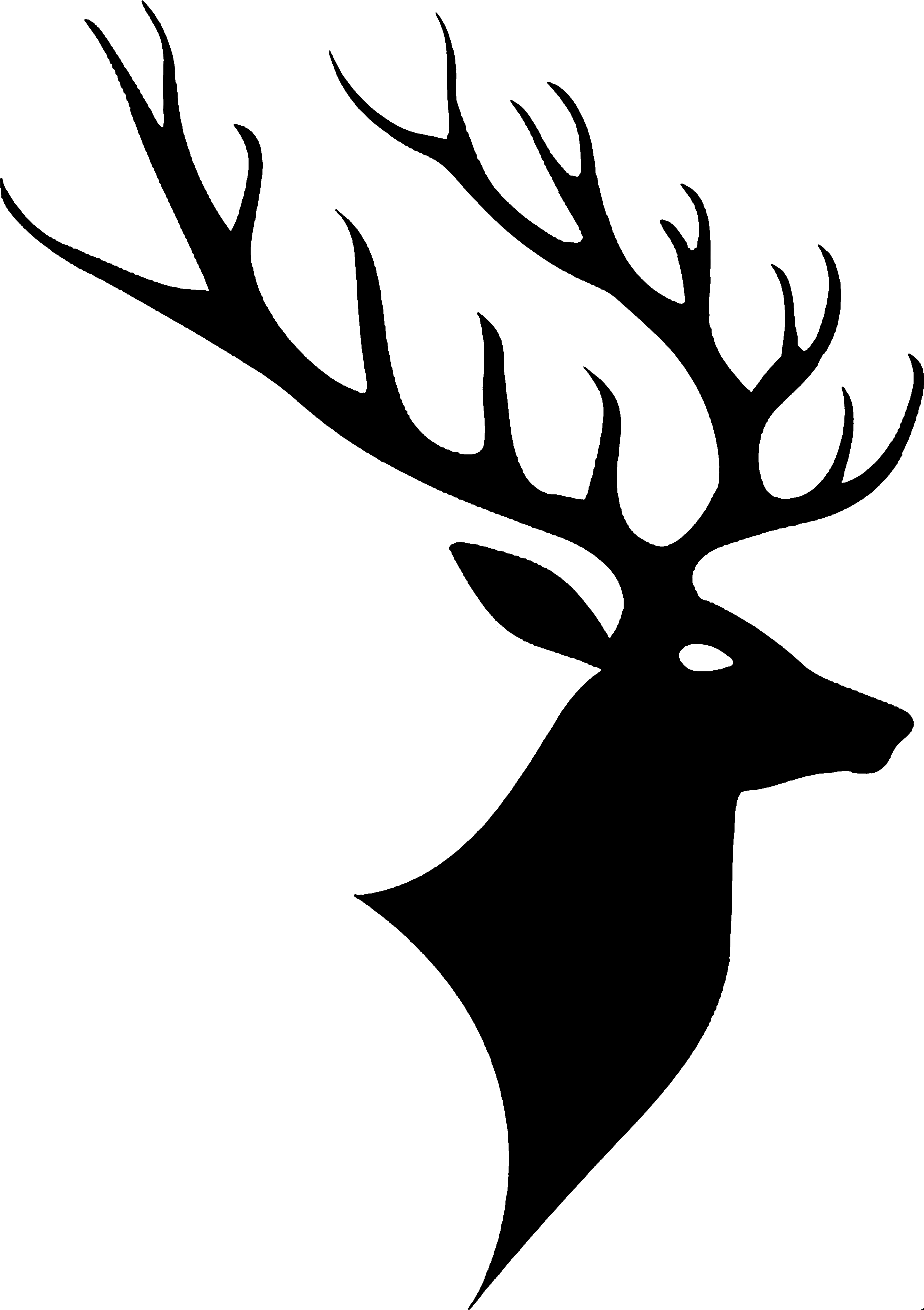 Black Buck Deer Head Vinyl Decal – premium gloss finish hunting sticker