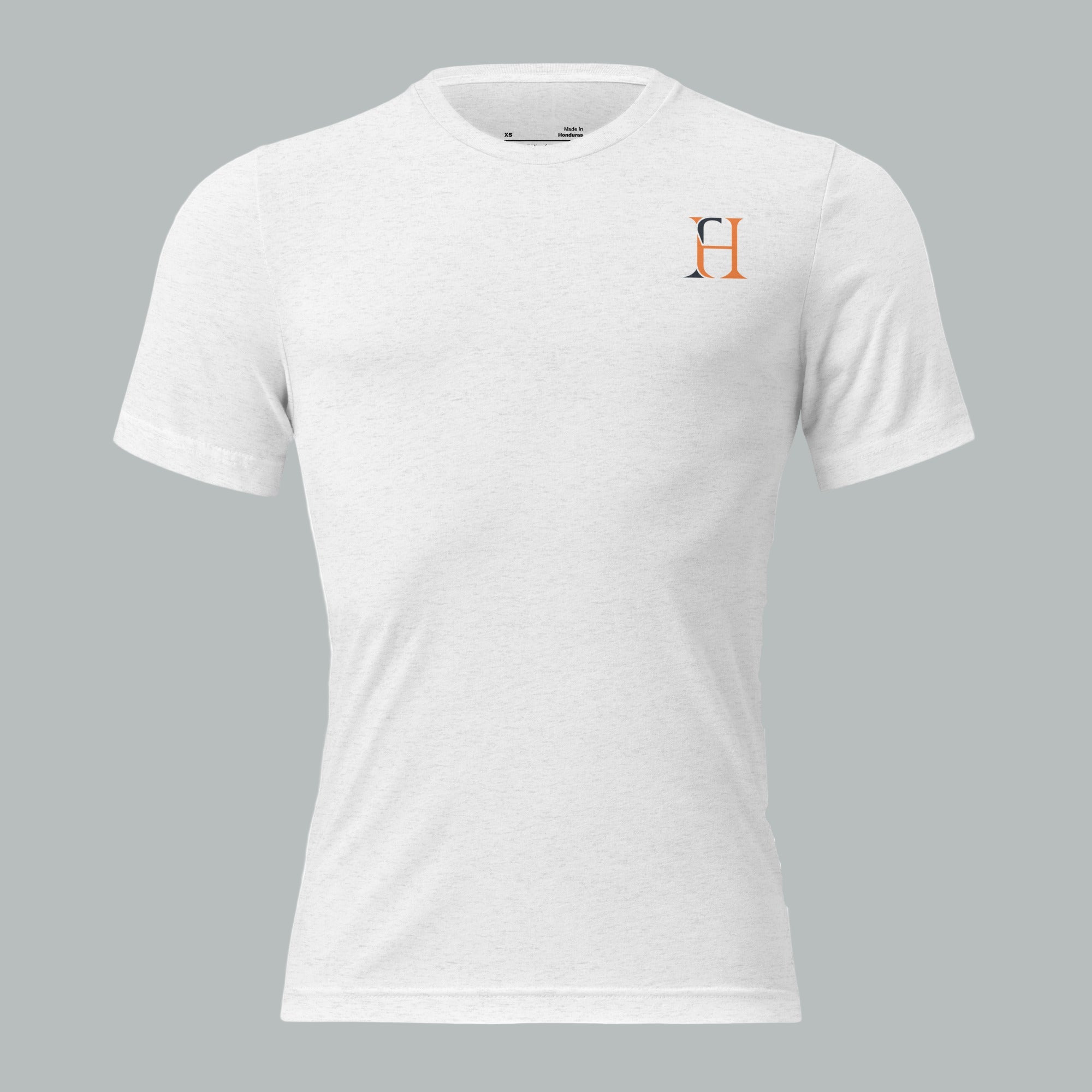 Front view of Fearless Harbor Drift Through Dark Duck Tee in White, featuring Fearless Harbor FH Logo.