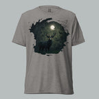 Front view of Fearless Harbor Fearless Haunting Tee in Grey, featuring spectral buck camo design for Halloween.