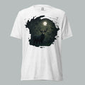 Front view of Fearless Harbor Fearless Haunting Tee in White, featuring spectral buck camo design for Halloween.