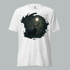 Front view of Fearless Harbor Fearless Haunting Tee in White, featuring spectral buck camo design for Halloween.