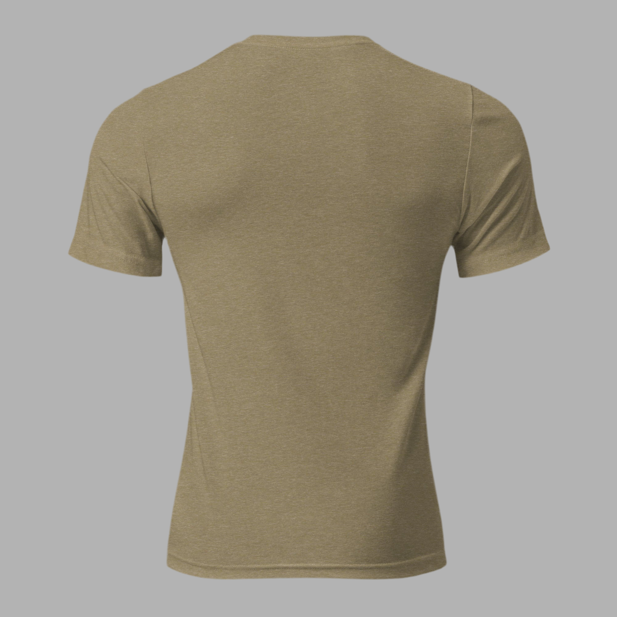 Back view of Fearless Harbor Drawn to Flight Tee in olive.