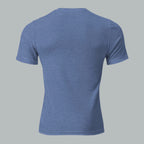 Back view of Men’s Utah Mammoth Bow Hunting Tee in blue, emphasizing versatile design for adventurers.
