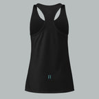 Back view of Fearless Harbor Women's Bear Haven Tank in black, showcasing fitted racerback for women.