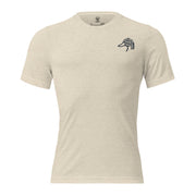 Men's Migration Lines Goose Tee in Oatmeal Triblend with Public Marsh chest emblem