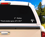 White Hunt Fearless vinyl decal on a truck window – 4-inch size