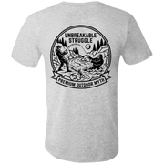 Back view of Men’s Big Catch Bigfoot Fishing Tee in athletic heather showing the premium fabric and fit.