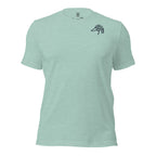 Men's Drift Line Goose Tee in Heather Prism Dusty Blue with Public Marsh chest emblem