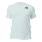 Men's Drift Line Waterfowl Tee in Heather Prism Ice Blue with Public Marsh chest emblem