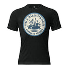 Mens charcoal black duck hunting shirt with Public Marsh Syndicate blue wing teal chest logo