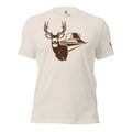 Men's Mesa Mule Deer Tee in Heather Dust featuring a mule deer buck with mesa country graphic