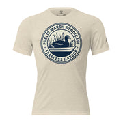 Oatmeal triblend Public Marsh Syndicate waterfowl tee with coot marsh chest emblem