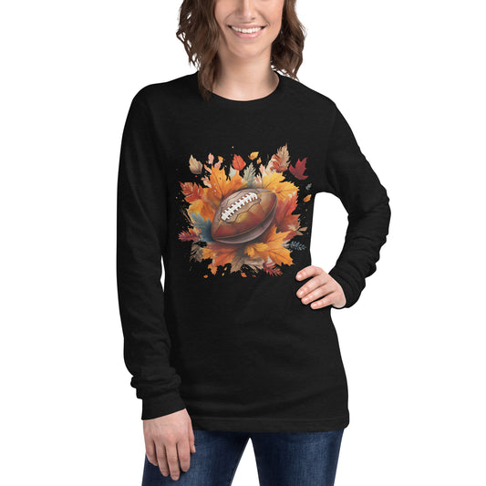 Women's Autumn Football Spirit Long Sleeve Tee